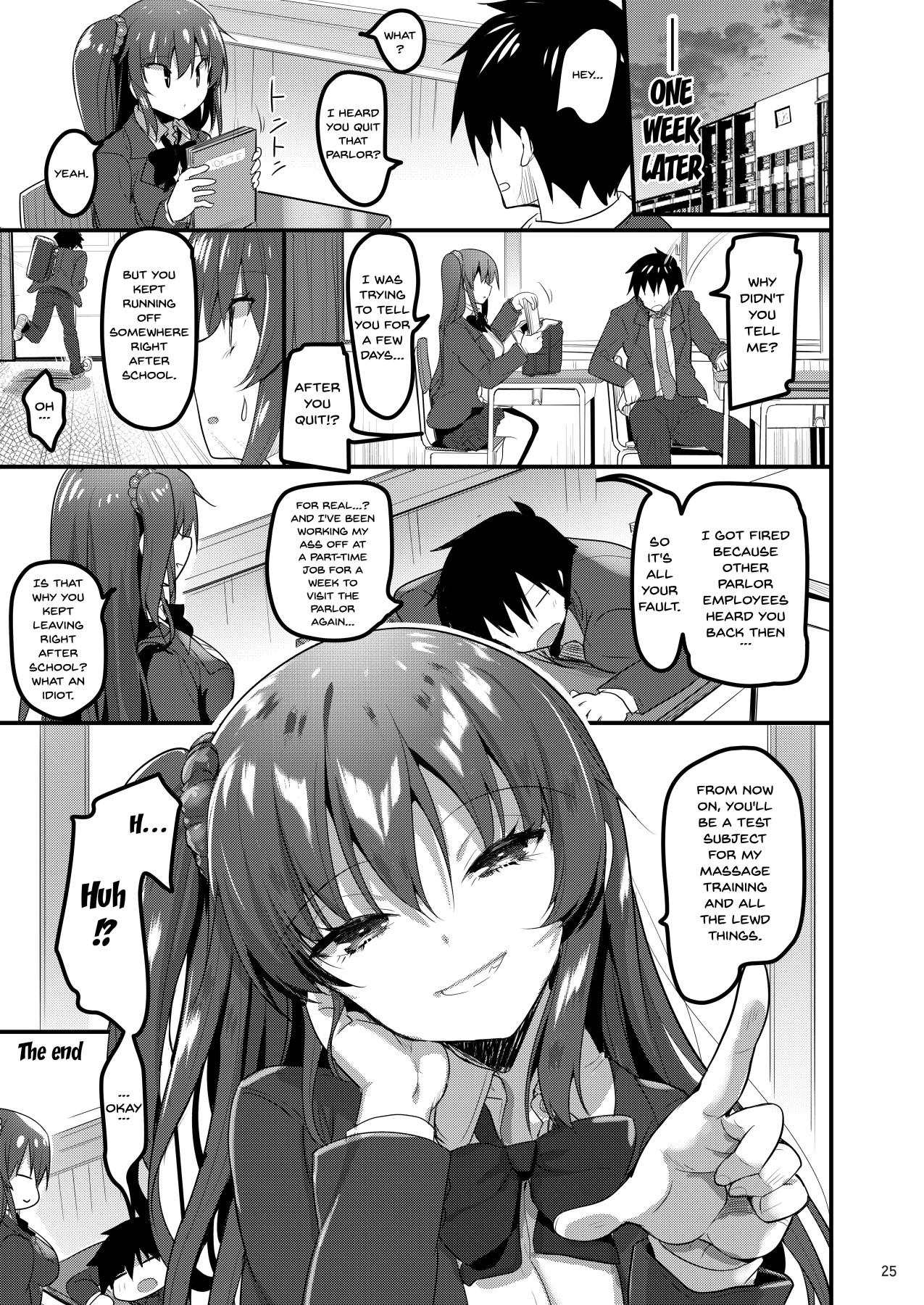 Hentai Manga Comic-A Story Of Going Out To Get a Massage And The One Who Shows Up Is My Classmate-Read-24